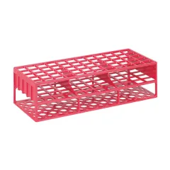 Trapez-Reagenzglasständer – PP, Autoklavierbar, 7 Lochgrößen (5,2–29,3 Mm), Für 0,2–50 Ml Röhrchen – Blau, 1 Stück