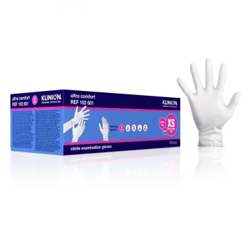 Klinion Ultra Comfort Nitril-Handschuhe puderfrei Weiß 150 Stück