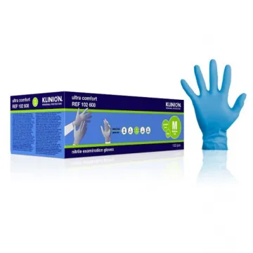 Klinion Ultra Comfort Nitril-Handschuhe puderfrei Blau 