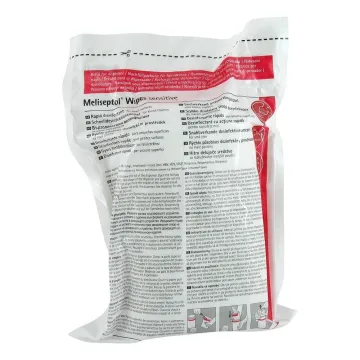 Meliseptol Sensitive Alkoholtücher Nachfüllpackung 15x20cm 60 Stück