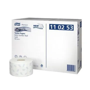 Tork Soft Mini Jumbo Toilettenpapier auf Rolle, Premium, 2-lagig, T2, Weiß 
