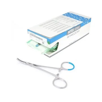 Halsted-Mosquito-Arterienklemme, gebogen, 12,5 cm, Einweg, steril