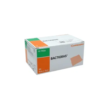 Bactigras Antiseptische Fettgaze-Kompresse 5 x 5 cm, 50 Stück