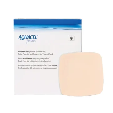 Aquacel Foam nicht klebende Schaumstoffkompresse 10x10cm 10 Stück