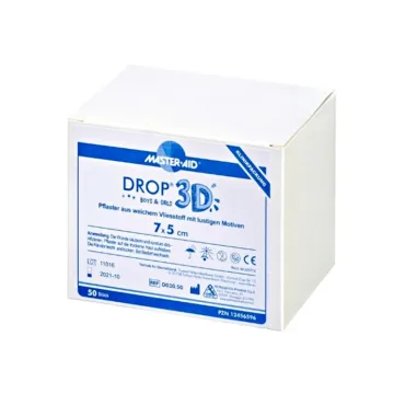 Drop 3D-Wundverband für Jungen, 5 x 7 cm