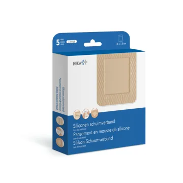 Heka Silikon-Schaumverband mit Rand 4,5x4,5cm 5 Stück