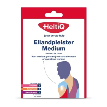 HeltiQ Inselpflaster Medium 8x10cm 5 Stück