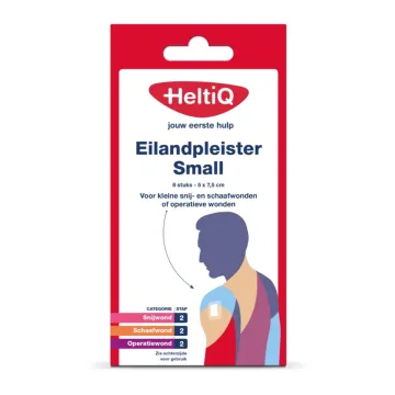 HeltiQ Inselpflaster Klein 7,5x5cm 8 Stück