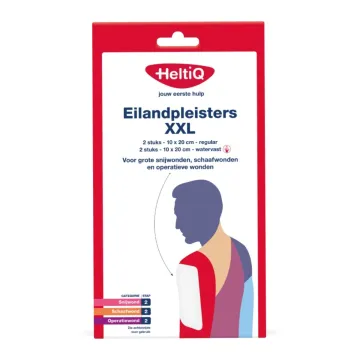 HeltiQ Inselpflaster XXL 10x20cm 4 Stück