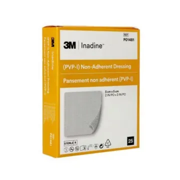 Inadine (Povidon-Iod)-Salbenkompressen 5 x 5 cm, 25 Stück