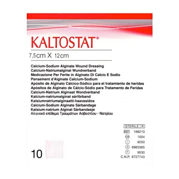 Kaltostat Alginat-Wundverband 7,5x12cm 10 Stück