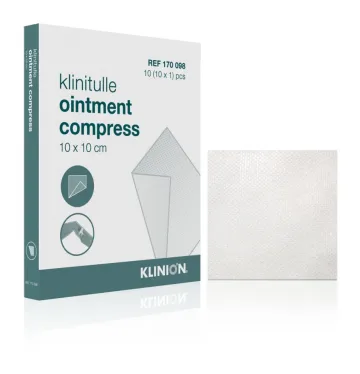 Klinitulle Salbenkompresse 10 x 10cm steril 10 stuck
