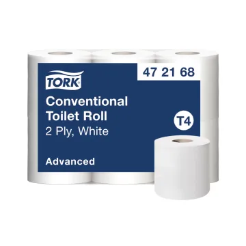 Tork Traditionelle Toilettenpapierrolle Weiß T4 2-lagig 42x400 Blatt